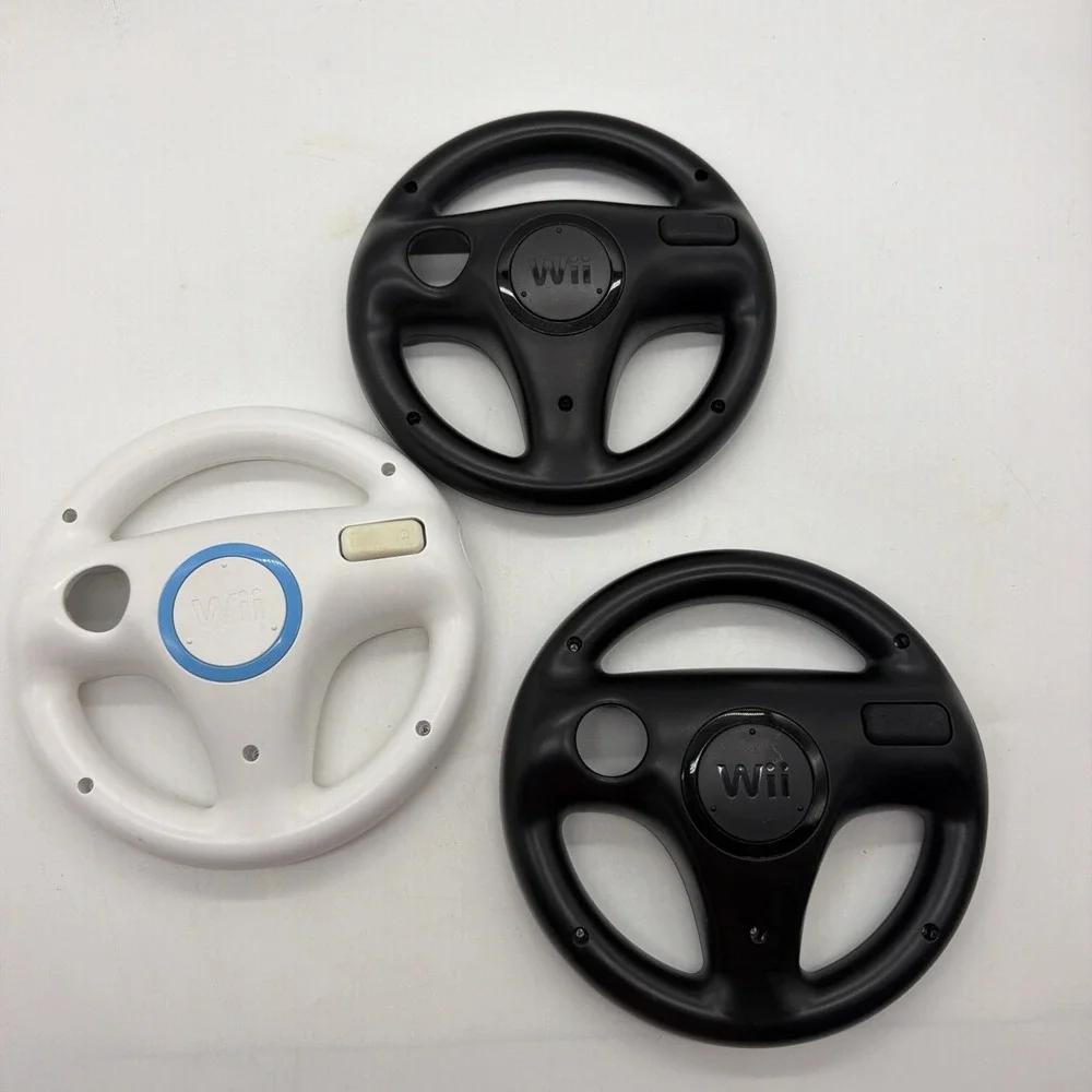 3 Genuine OEM Mario Kart Racing Steering Wheel - Nintendo Wii - Game Controller